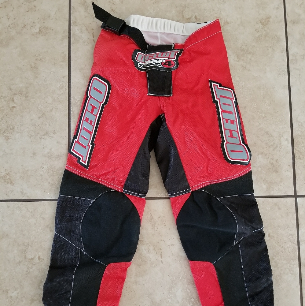 Motocross Riding Gear Ocelot Stage 4 Red and black